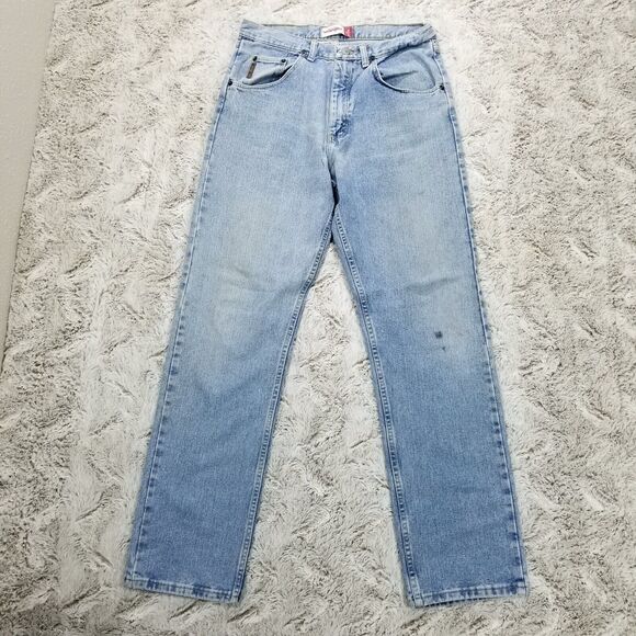 Wrangler Other - Wrangler Jeans Mens 33x34 Blue Regular Fit Straight Light Wash American Denim